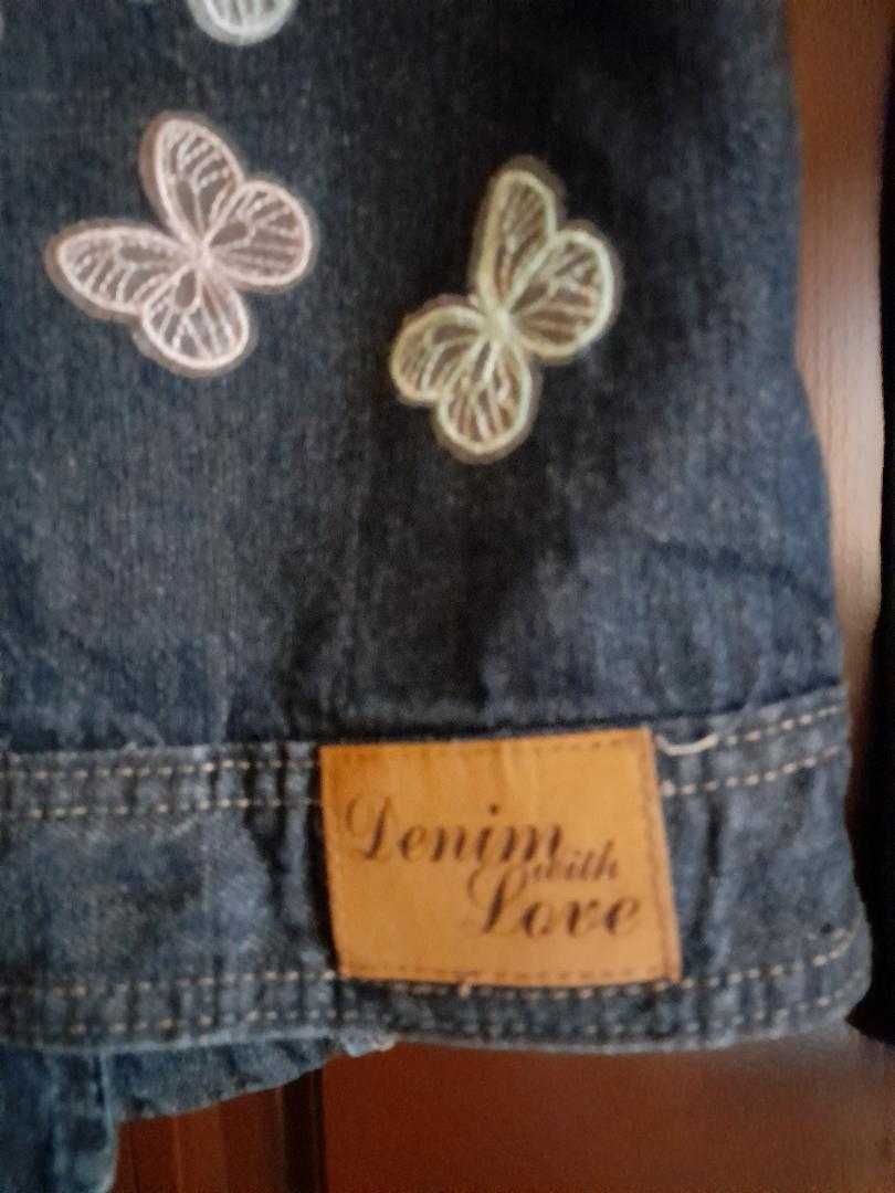 Jacheta blugi dama, geaca denim personalizata, unicat, marimea S - M