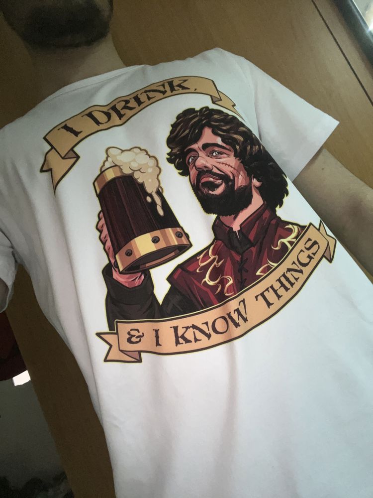 Tricou Game of Thrones Tyrion “I drink and I know things”