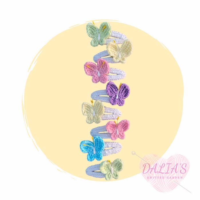 Ръчно Плетени Детски Фибички с Пеперуди