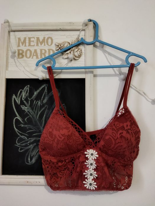 Bustiera sexy din dantela maro Secret Possessions mărimea XS 34