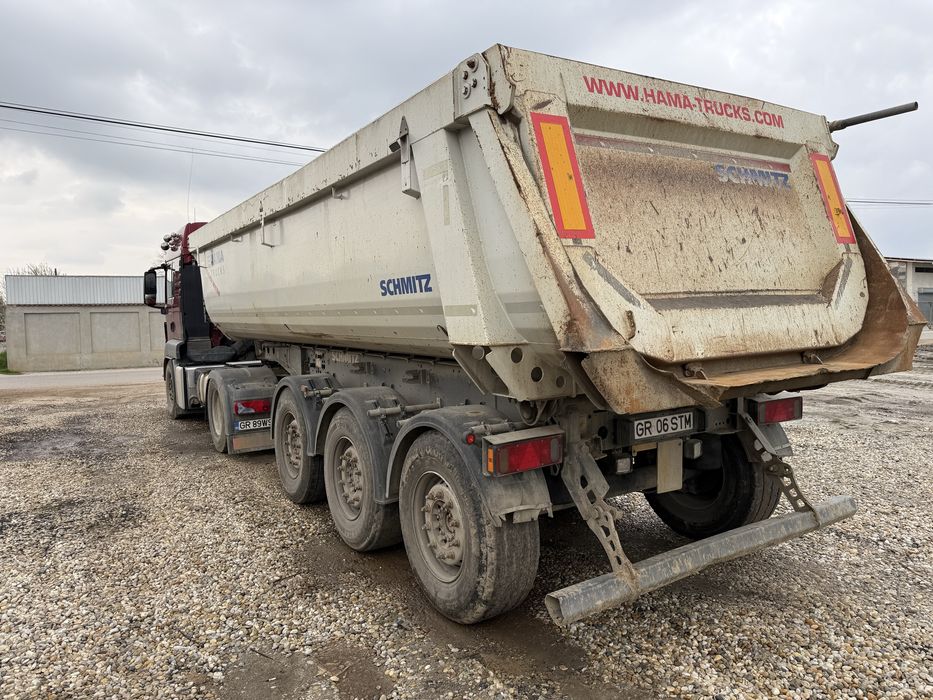 Se vinde ansamblu , cap tractor Man euro 5,automat+semiremorca schmitz