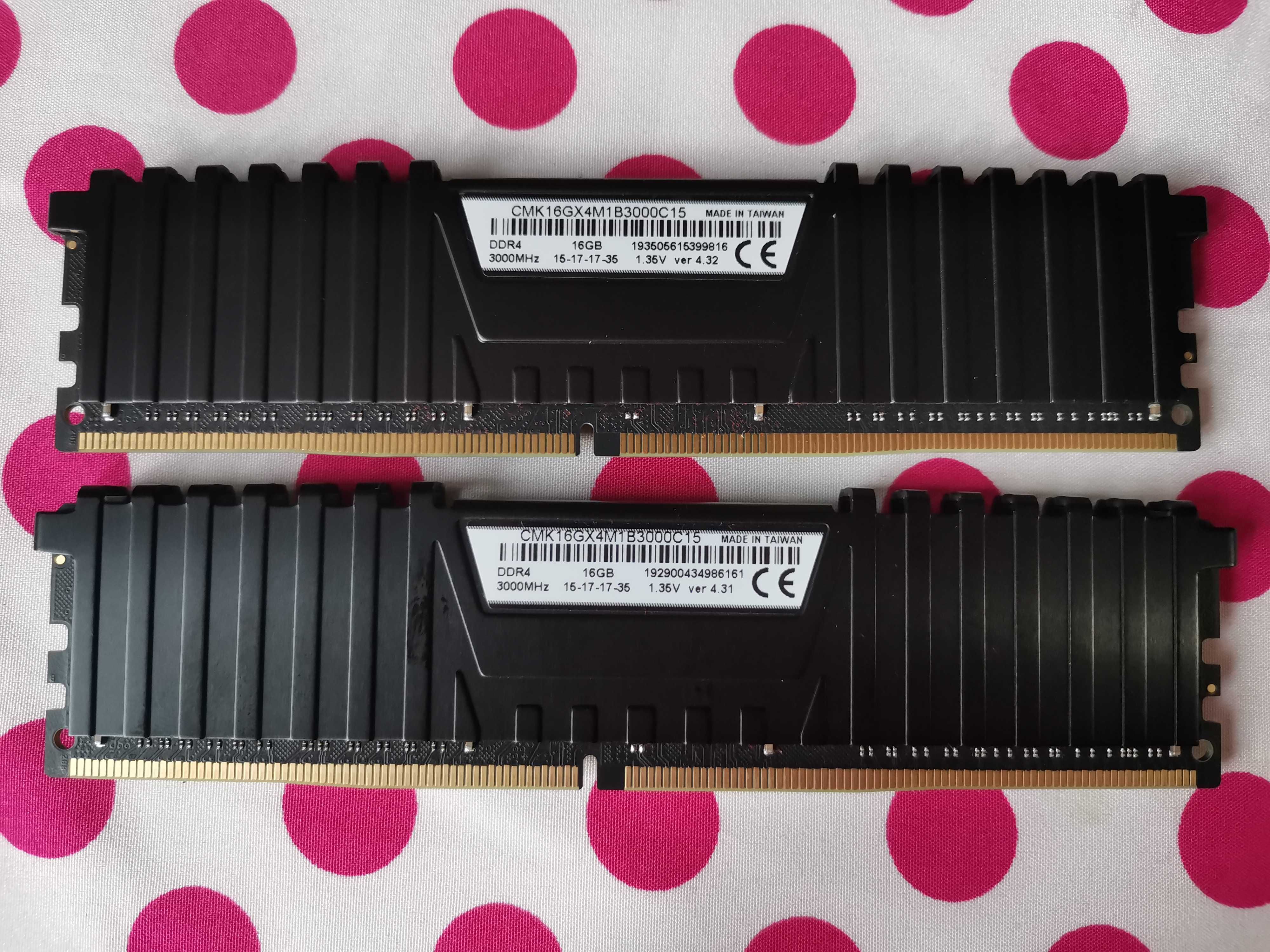 Memorie Corsair Vengeance LPX Black 32GB DDR4 3000MHz Desktop.