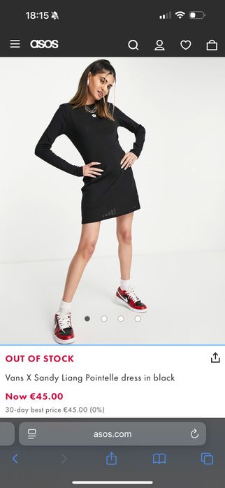 Рокля черна ванс Vans