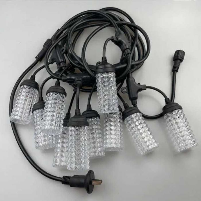 Ghirlanda interior/exterior 10m 10bec 220v, alb cald