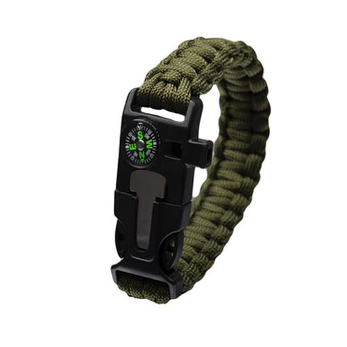 Bratara IdeallStore®, Military Surplus, paracord, 26 cm, verde