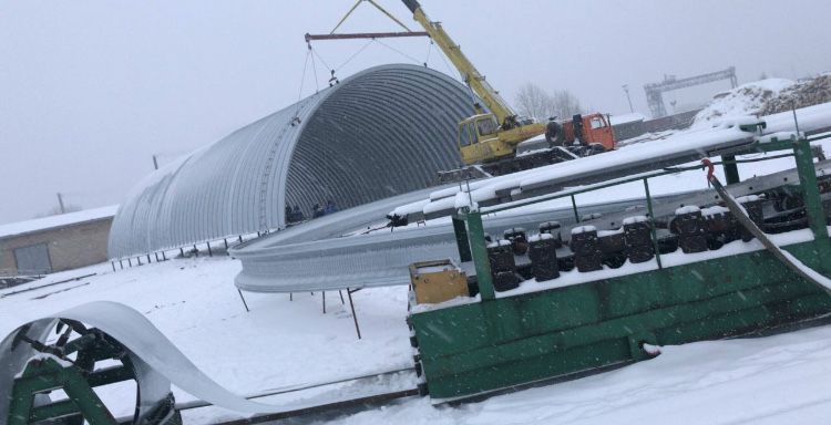 Ангар бескаркасный Арочный Гарантия 10 лет по договору