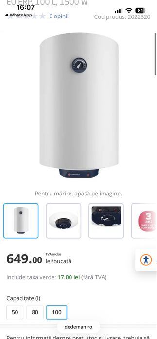 Boiler 100 Litri