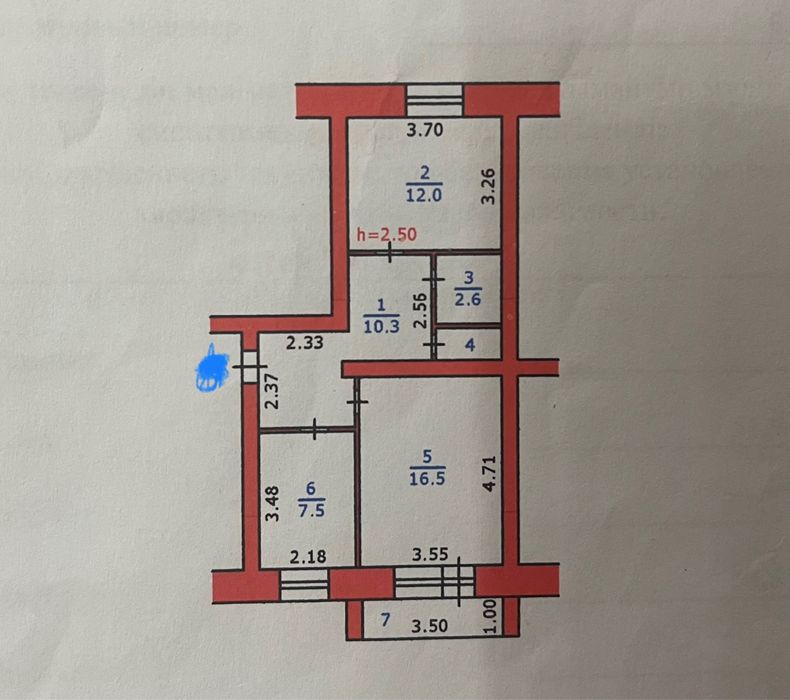 Продам 2х комнатную квартиру улучшенной планировки на 4 районе