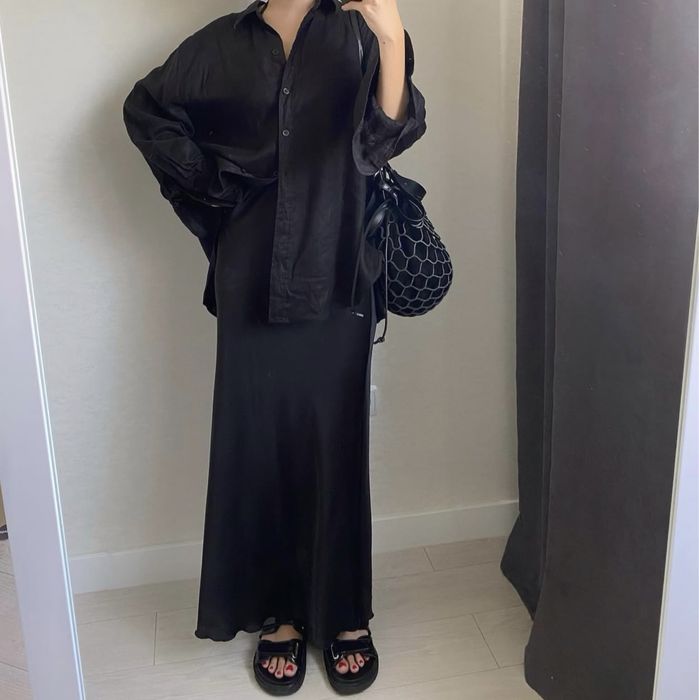 Новая черная длинная юбка