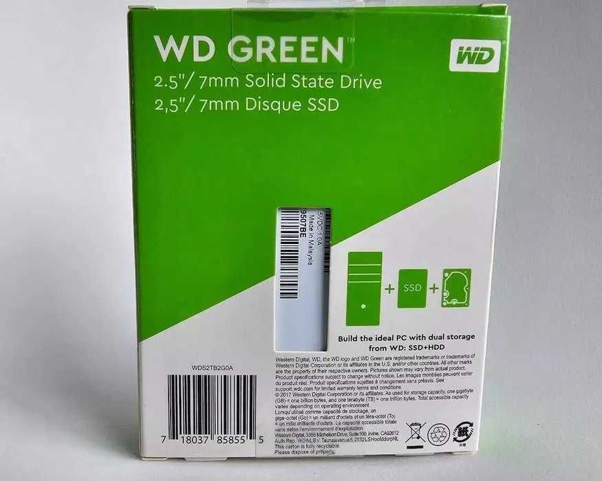 SSD 4TB WD Green Sata III Western Digital 2.5"  Nou