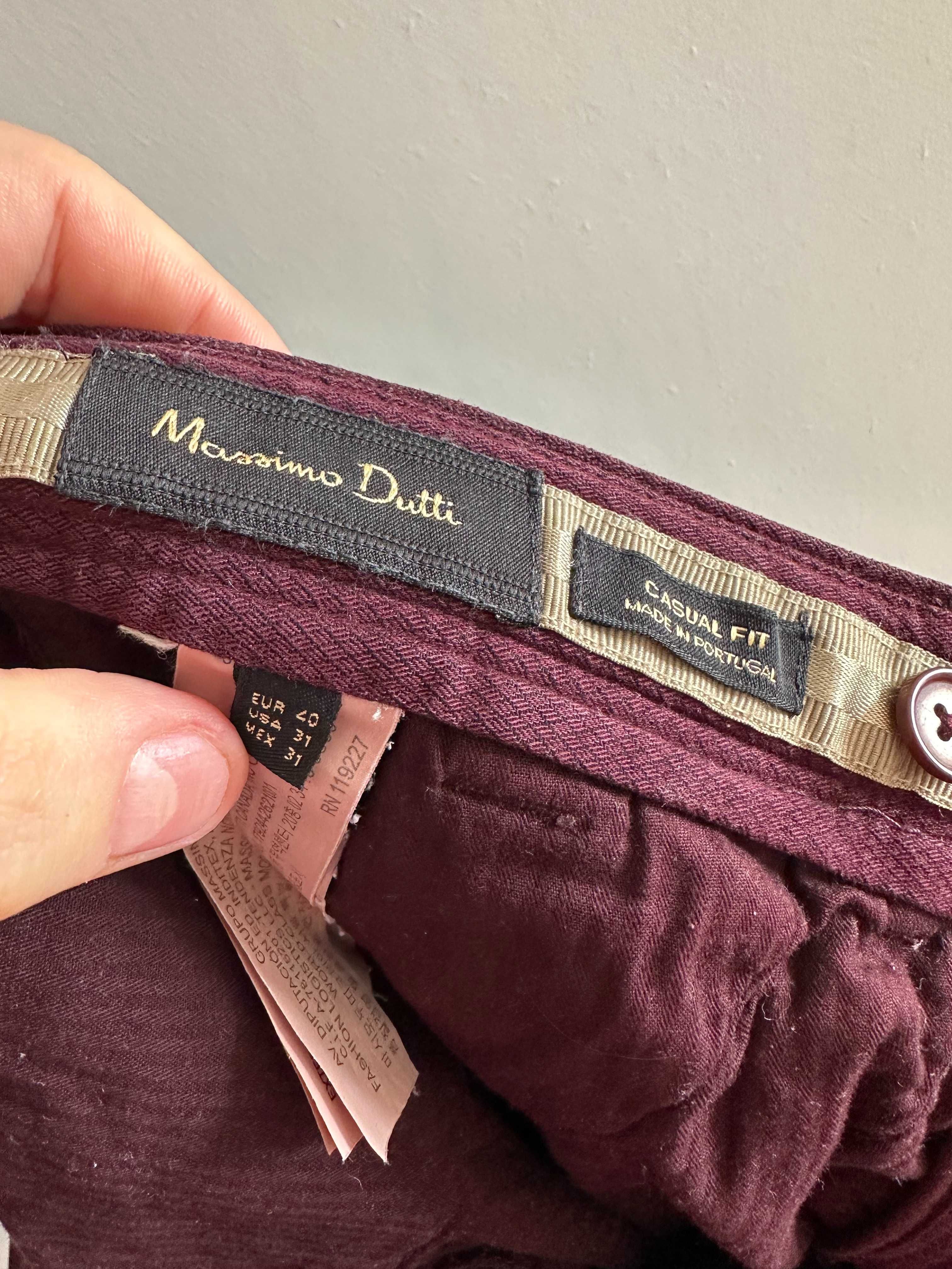 pantaloni Massimo Dutti, Eur 40, Usa 31, bordeaux