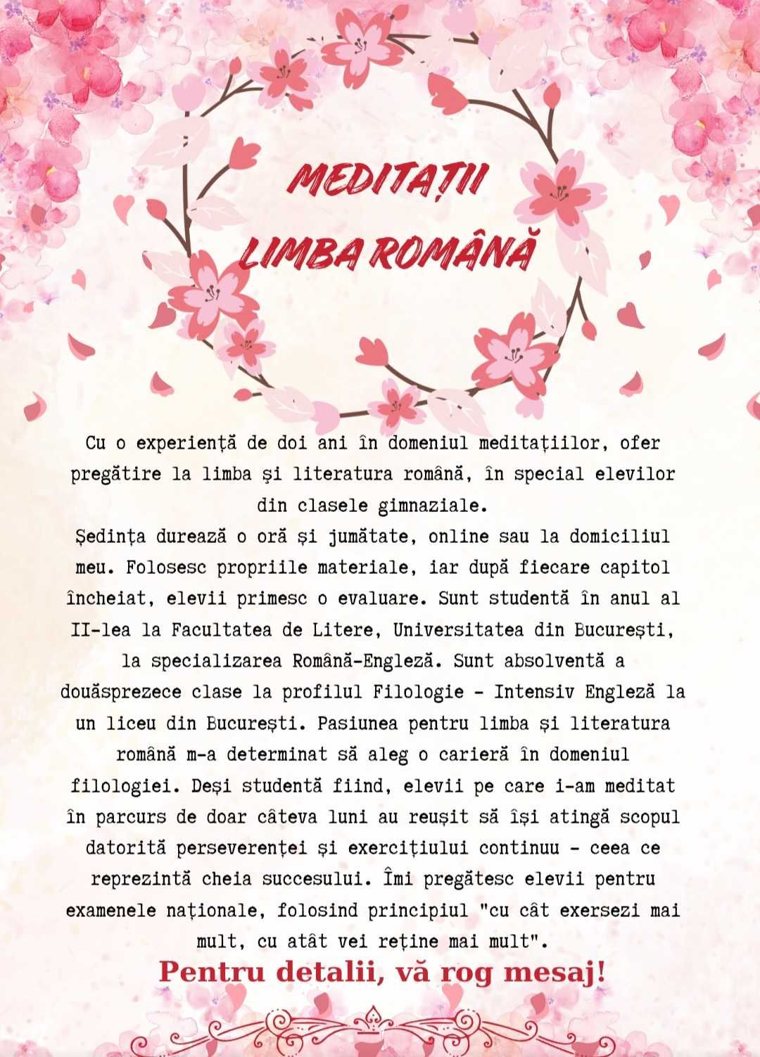 Meditații Limba Română