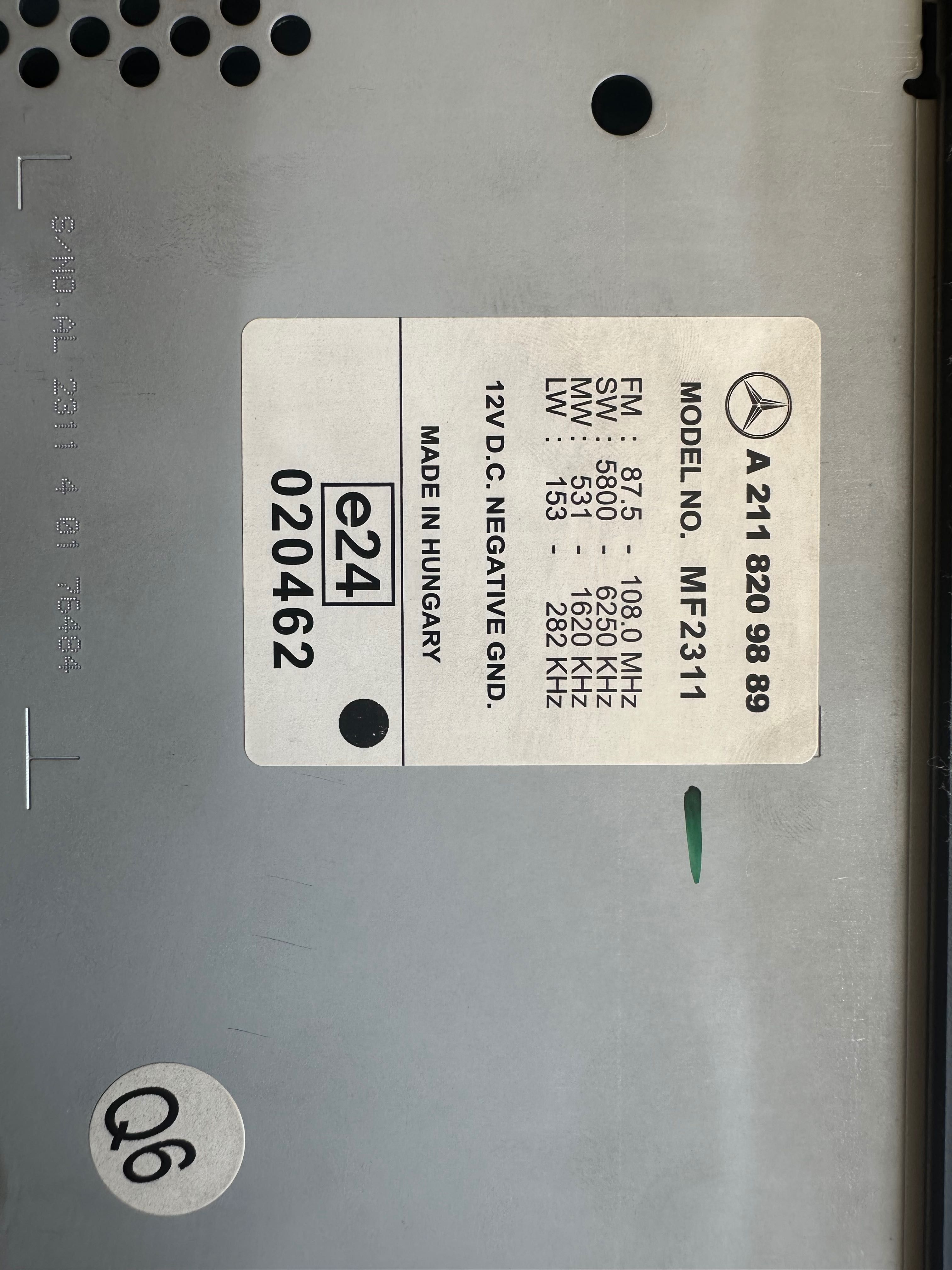 Audio 20 за w211