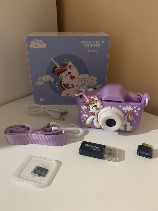 Детски фотоапарат+ подарък 64 гб карта памет