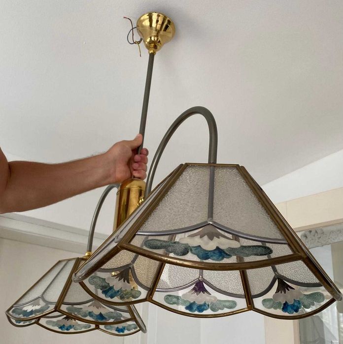 Vând set candelabru lustră tavan