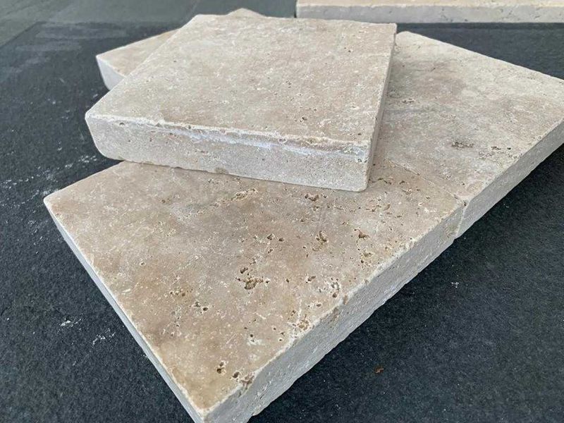 Travertin/Placi Travertin/Pavaj Travertin Beige 15,2x15,2x3 cm