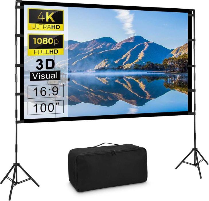 Ecran de proiectie 100 inch, pentru videoproiector, nou