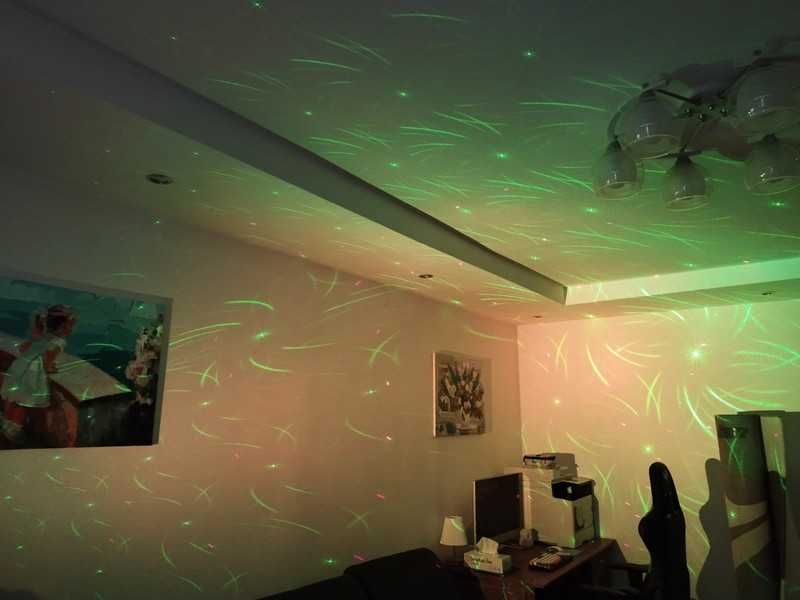 Proiector lumini petrecere, disco Gvoo, efecte laser + LED RGB