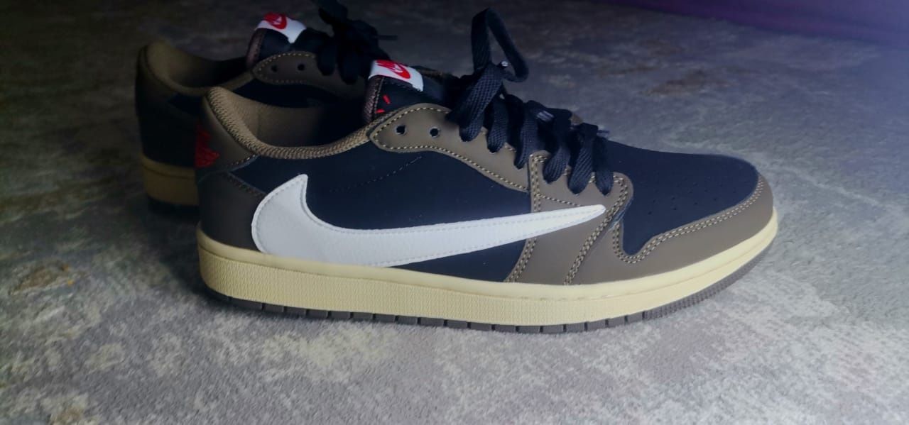 Кроссовки найк nike jordan 1 low travis scott dark mocha