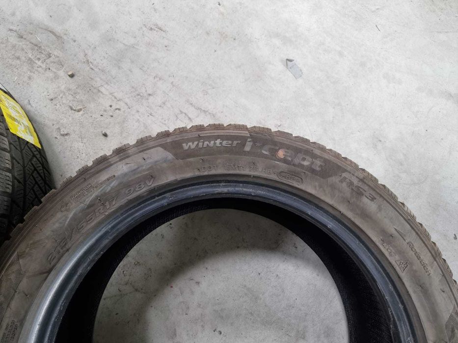 2 Anvelope de IARNA 215.55.17 'Hankook' [dot 2022] ; stare buna