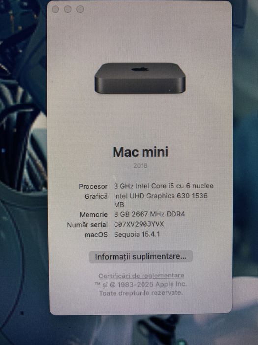 Apple mini mac i5 8gb DDR 4 , si monitor samsung