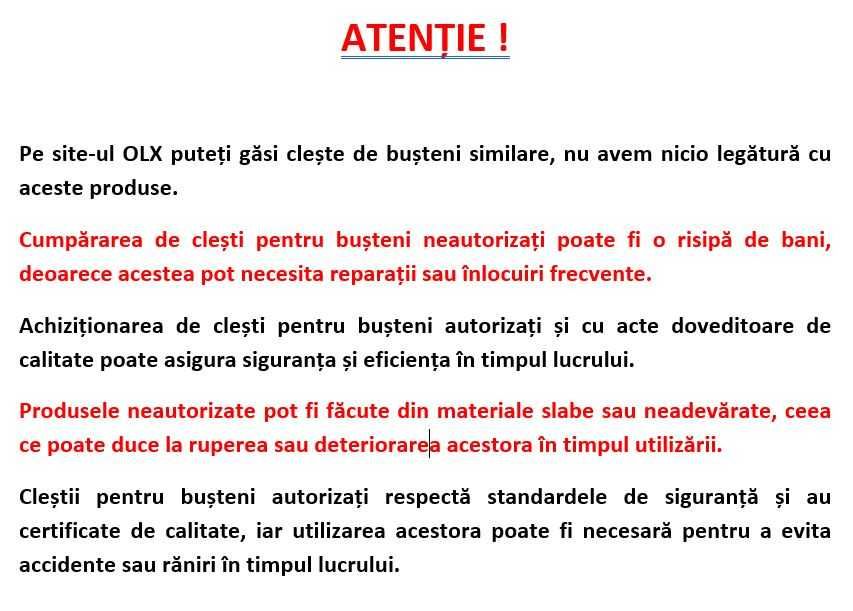 Clește bușteni / ridicare lemn 60 cm