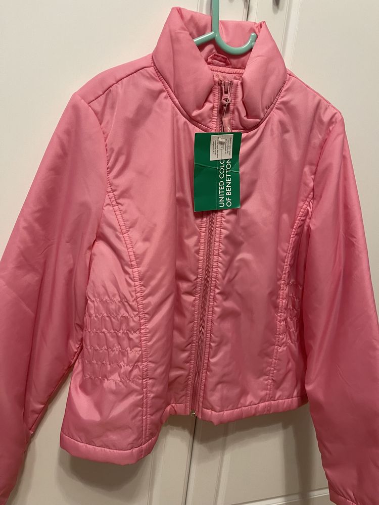 Geaca fete roz primavara Benetton 9 11 ani