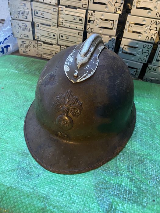 RF - Антична много стара желязна каска от Френска армия WWI WWII