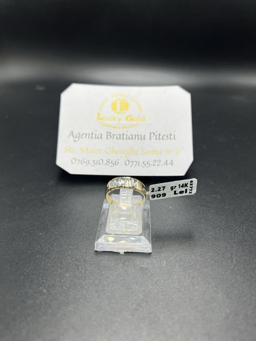 Inel aur 14 k 2,27 gr marimea 13/53 cod 23086