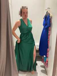Официална рокля наситено зелено