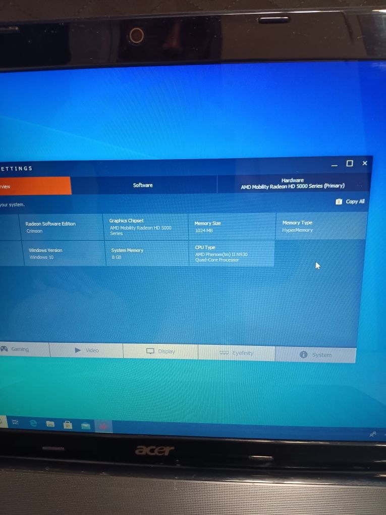 Acer 17 inci ,iAmd x4 Quad core ssd120gb