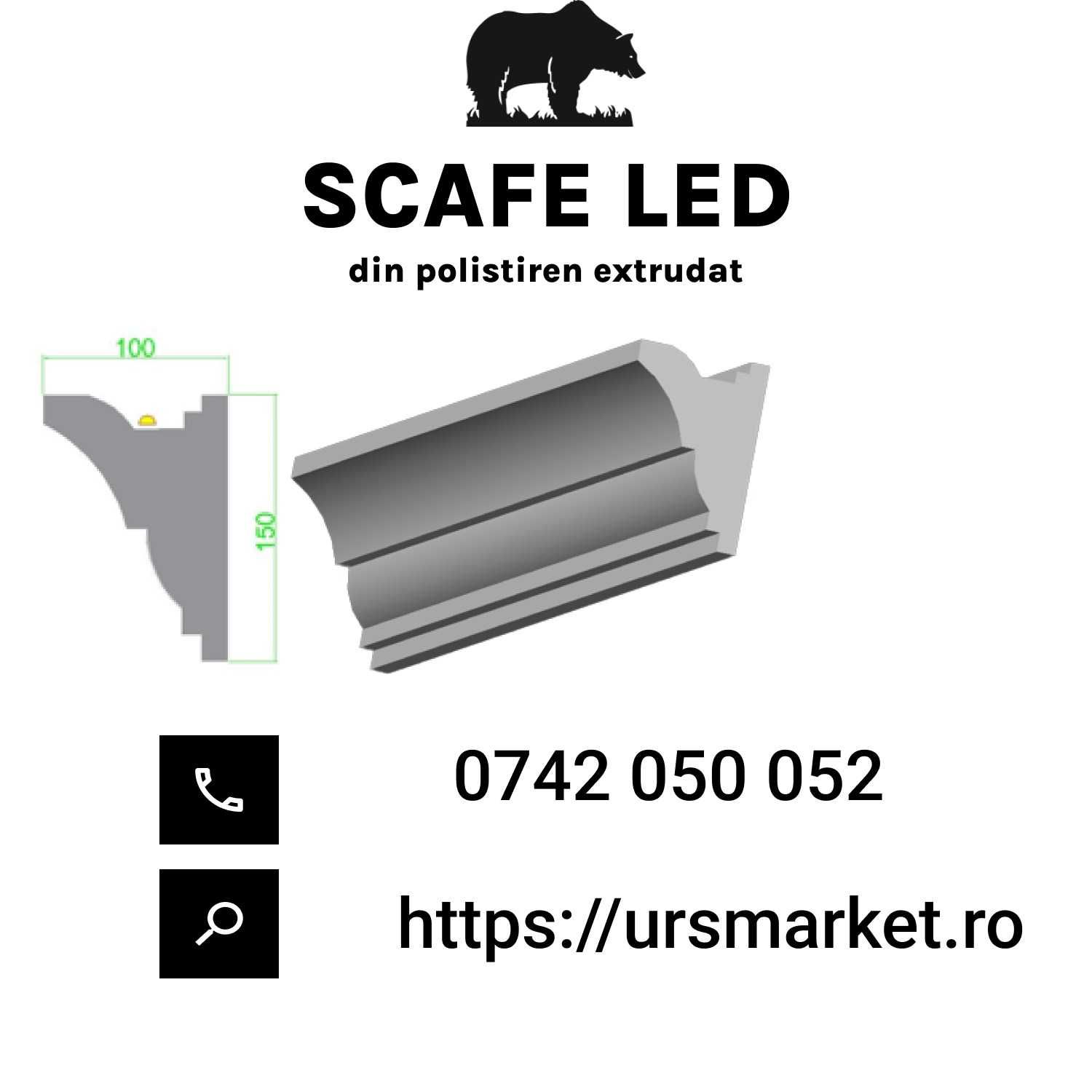 Scafe led, Masca galerie polistiren extrudat, Scafa decorativa led