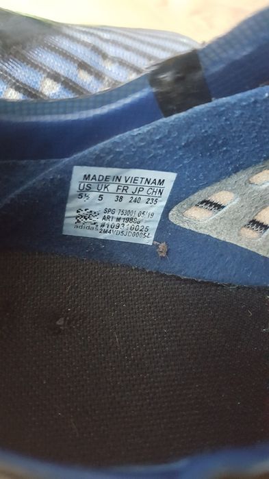 Adidas X19+ laceless детски футболни обувки бутонки 38 номер