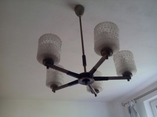 Lustra/ lampa cu abajur de sticla