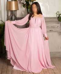 Красивое розовое платье