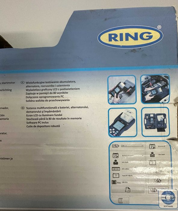Tester - analizor baterii cu imprimanta RING RBAG700