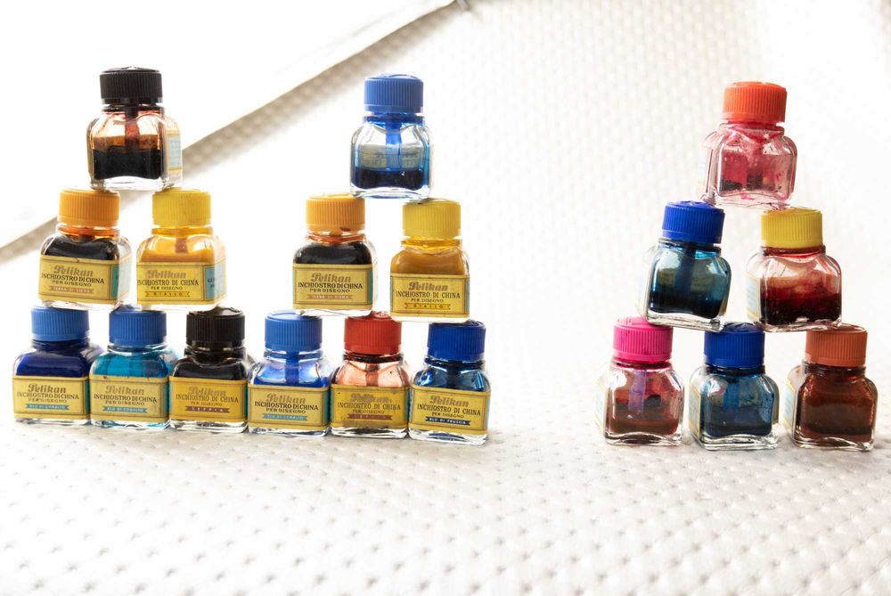 Cerneală Pelikan - Gunter Wagner (Milano) - pentru desen - anii 60