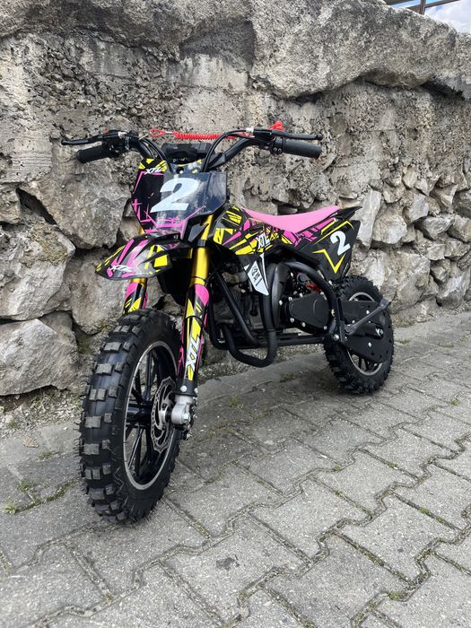 Cross 49cc pentru copii pana la 12 ani pornire la buton si sfoara