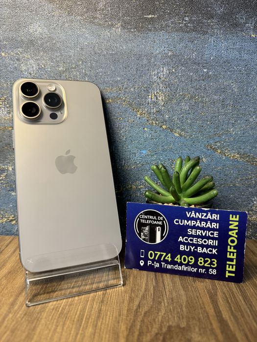 Iphone 15 Pro Max/256Gb/Garantie 2Ani Centrul de Telefoane/Rate