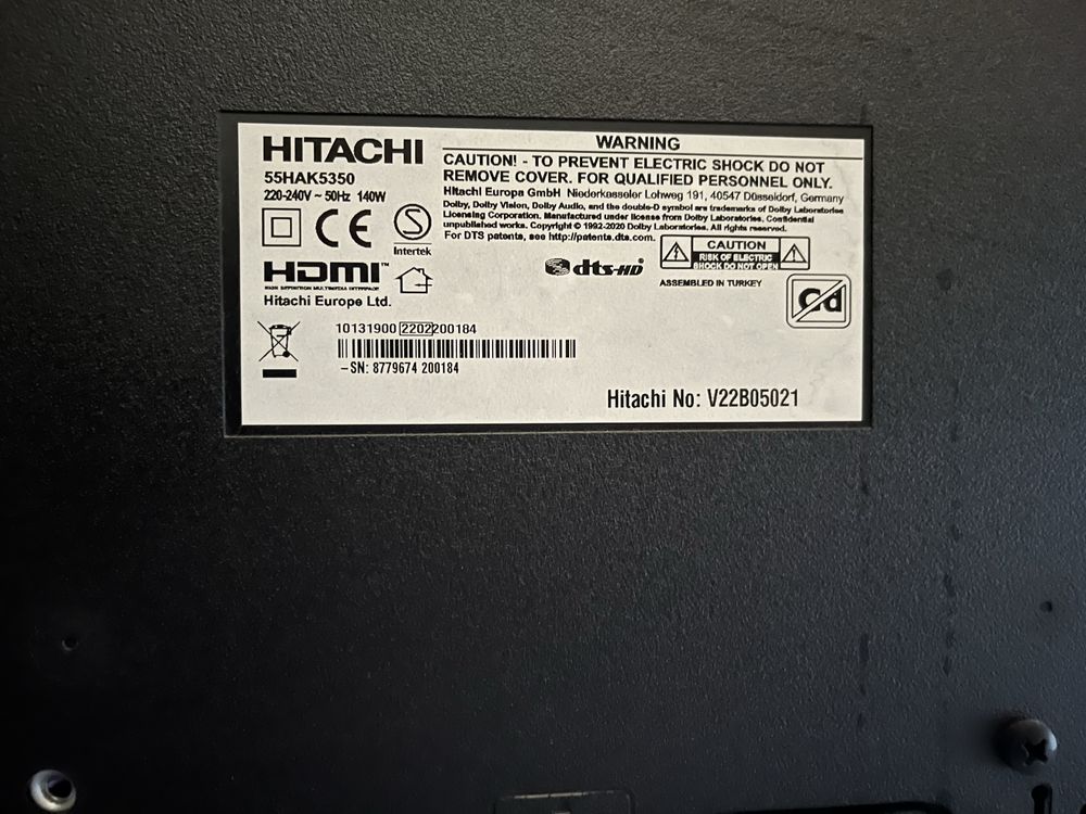 Телевизор 55ца Hitachi SMART ANDROID 4K ПЕРФЕКТЕН