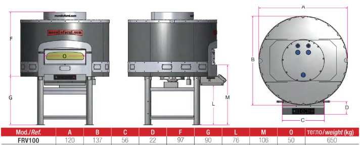 Професионална фурна за пица Morello Forni FRV 100 STANDARD- чисто нова