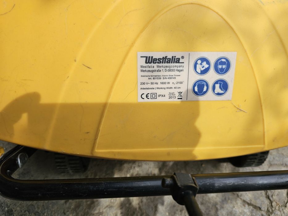 Freza zapada electrica Westfalia 40cm 1600W