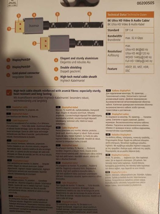 Cabluri DP 1.4  DP 2.1