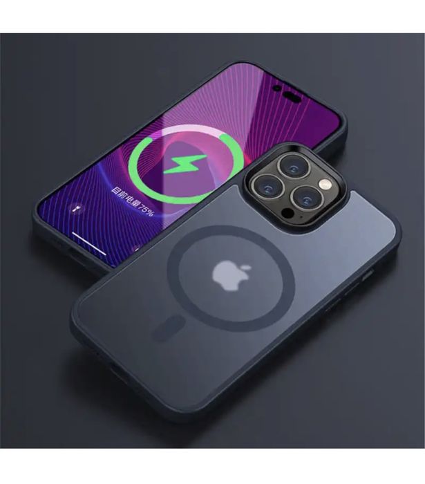 Husa Magsafe Bump Silicon Mat Iphone 14/15/16/17 Pro Max Plus Air