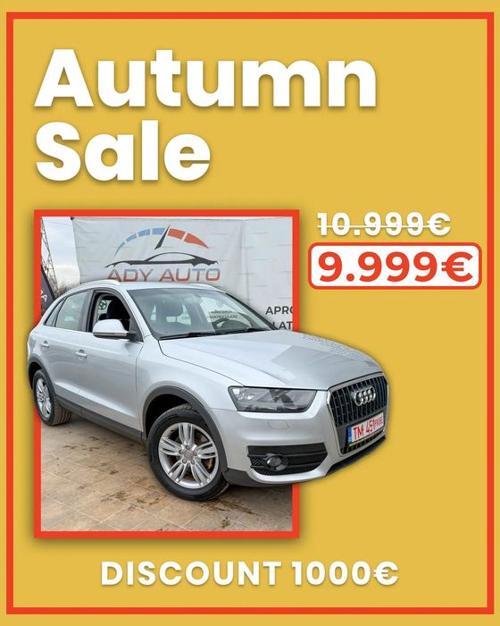 Audi Q3 Livrare gratis, Garantie 12 luni, Test drive