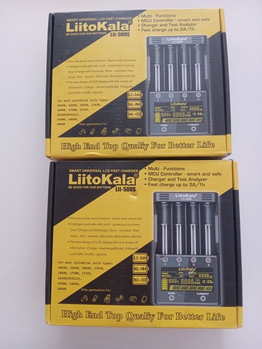 Универсално зарядно устройство Lii-500S, 4 канала, функция powerbank