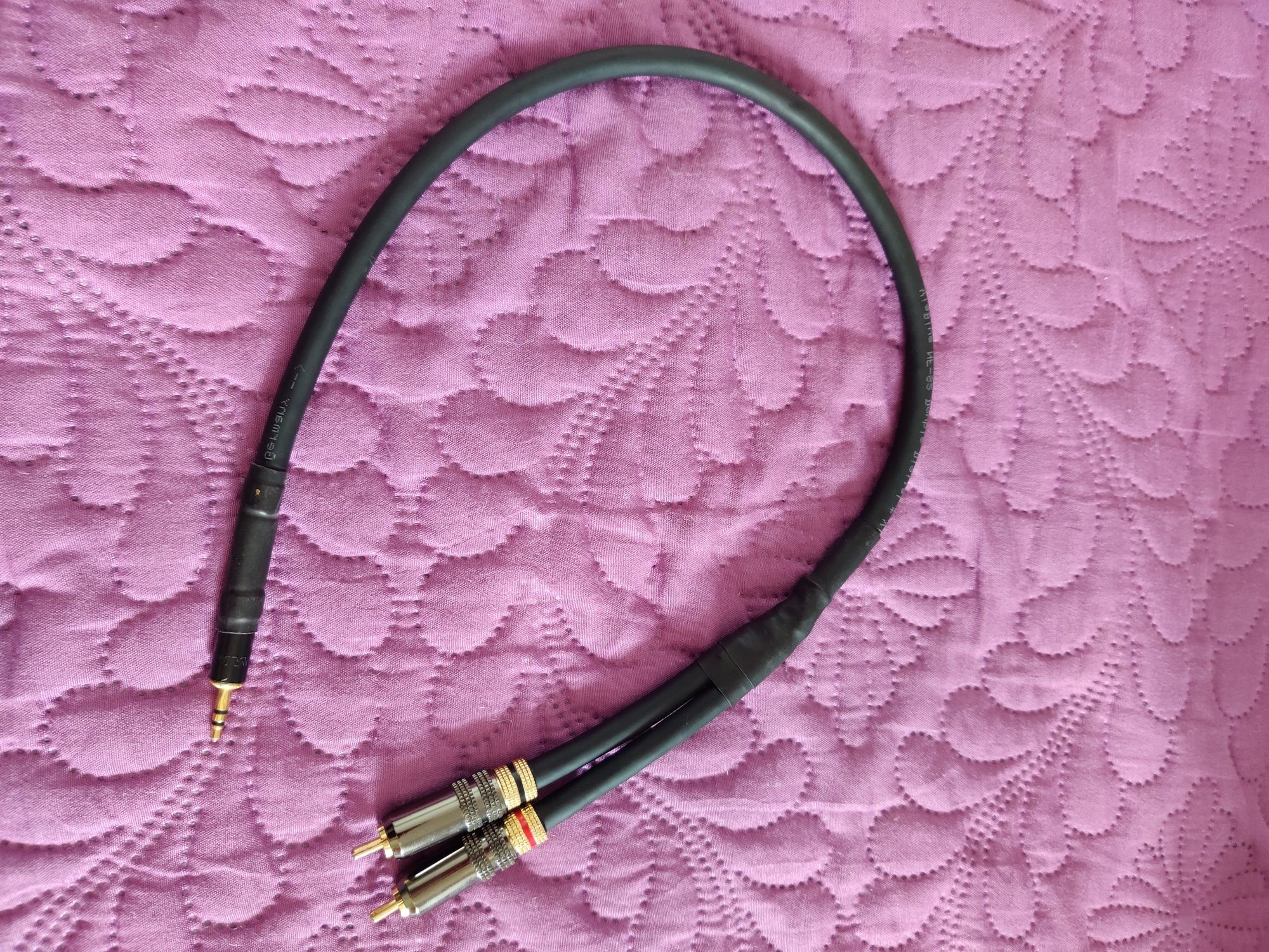 Cablu audio adaptor 2xRCA la 3.5mm