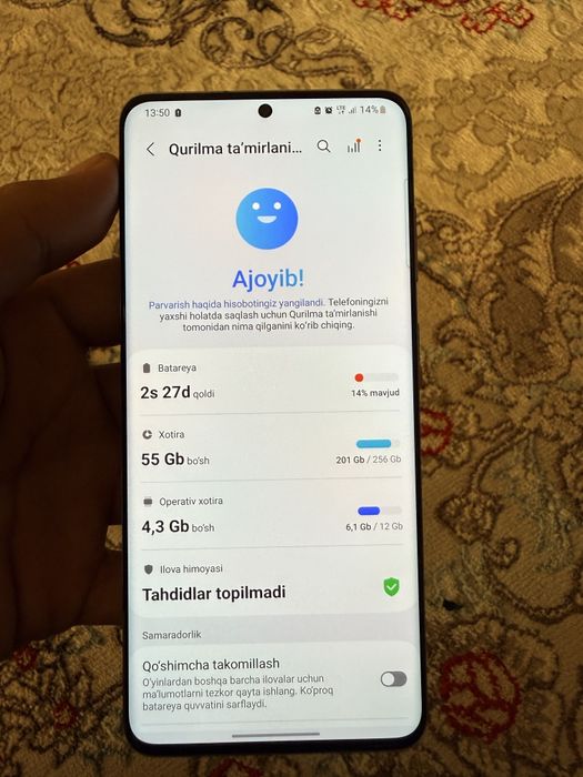 Samsung S20+5g sotiladi telfon holati ideal