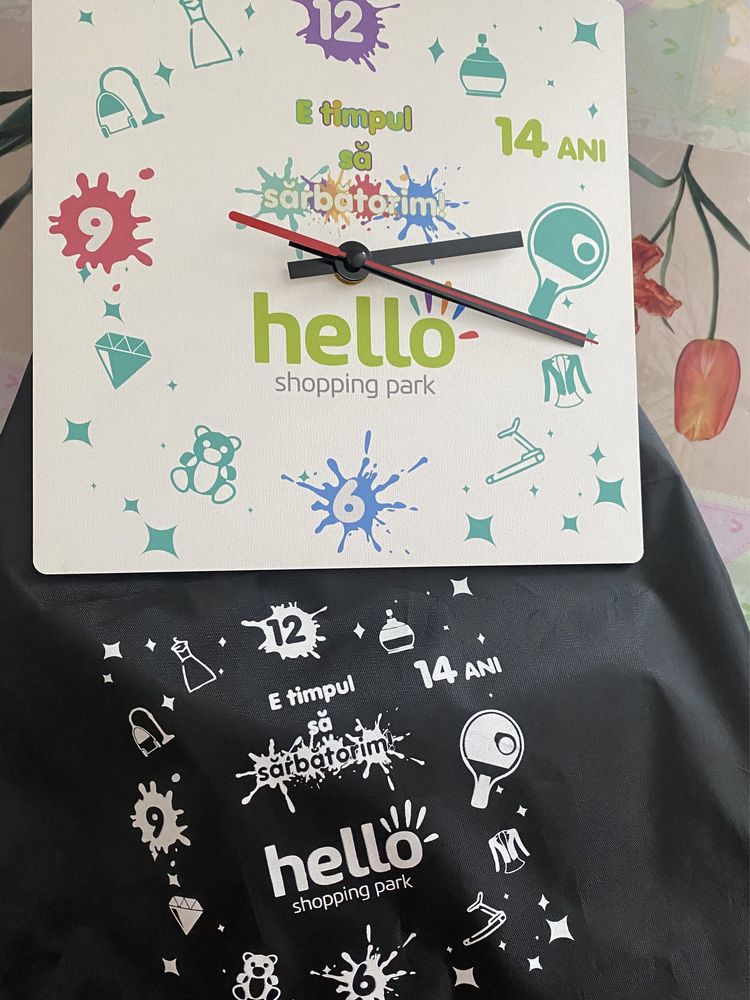 Ceas+rucsac -Hello shopping park- ediție aniversară de colecție