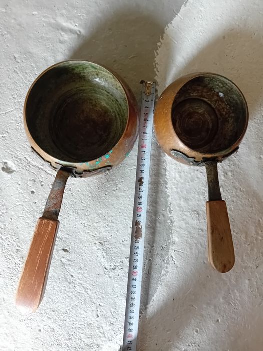 Oale din cupru.  Set oale din cupru